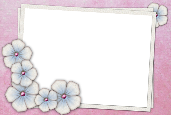 This png image - Large Pink Transparent Frame with Flowers, is available for free download