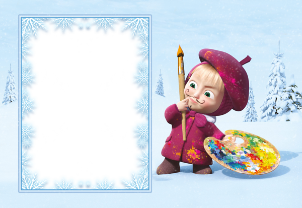 Masha and the Bear Kids Snowy Transparent PNG Frame Masha and the Bear Kids Snowy Transparent PNG Frame