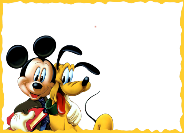 This png image - Mickey and Pluto Kids PNG Photo Frame, is available for free download