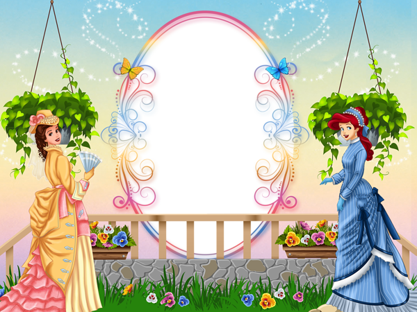 This png image - Modern Princess PNG Kids Photo Frame, is available for free download