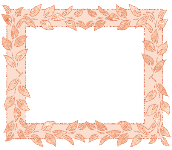 This png image - Orange Transparent Frame with Leafs, is available for free download