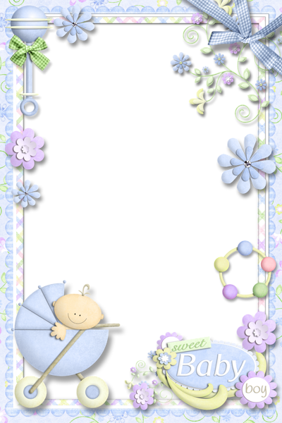 This png image - Photo Frame for Baby Boy, is available for free download