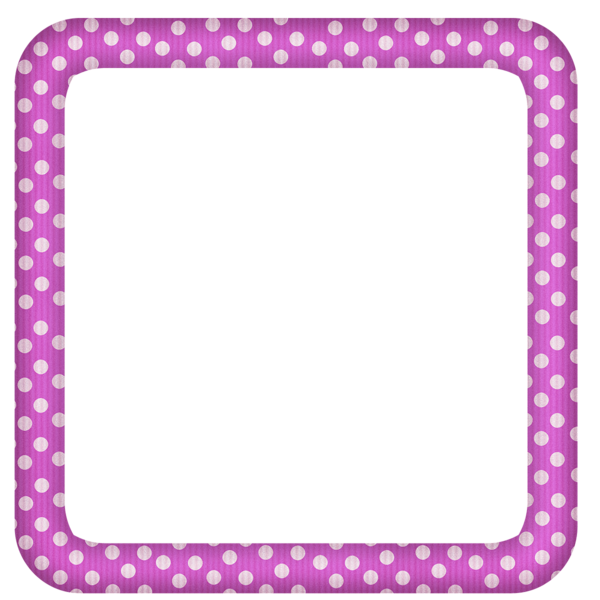 This png image - Pink Large Transparent Dotted Photo Frame, is available for free download