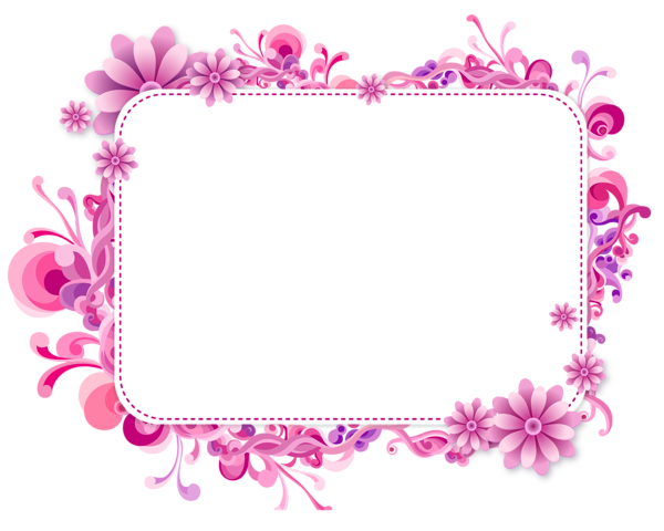 This png image - Pink and Purple Vector Frame, is available for free download