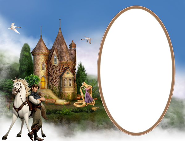This png image - Rapunzel Transparent Kids PNG Photo Frame, is available for free download
