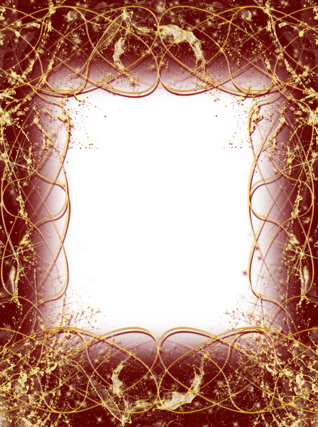 This png image - Red and Gold PNG Photo Frame, is available for free download
