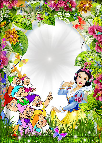 This png image - Snow White and the Seven Dwarfs Kids Transparent Frame, is available for free download