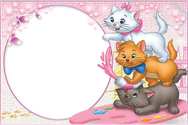 This png image - Three Cute Kittens Transparent Child Frame, is available for free download