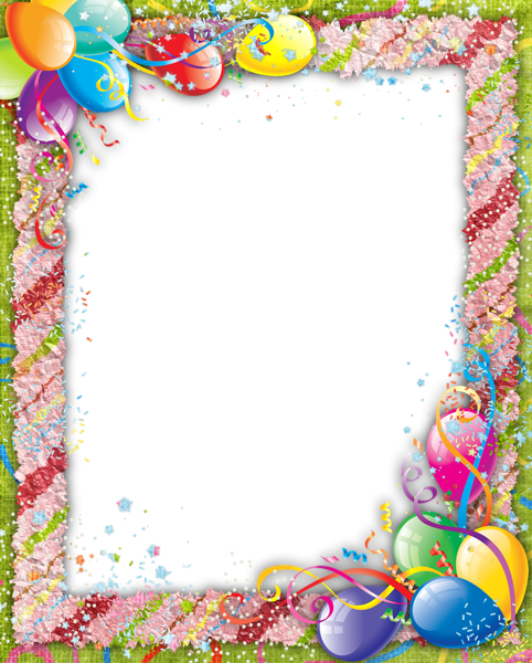 Transparent Birthday PNG Frame | Gallery Yopriceville - High-Quality