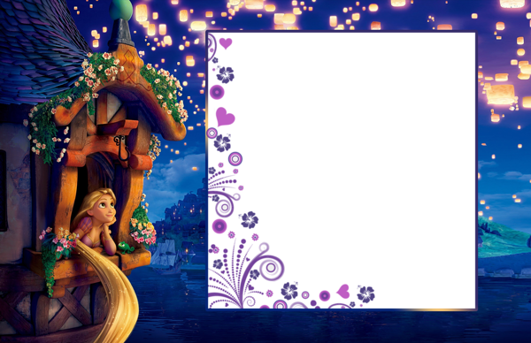 This png image - Transparent Child Frame with Rapunzel, is available for free download