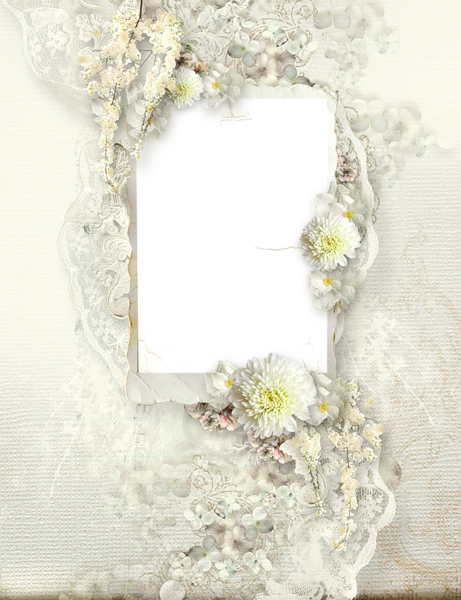 This png image - Transparent Delicate Cream Wedding Frame, is available for free download