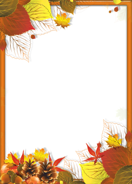 This png image - Transparent Fall PNG Frame with Leaves, is available for free download