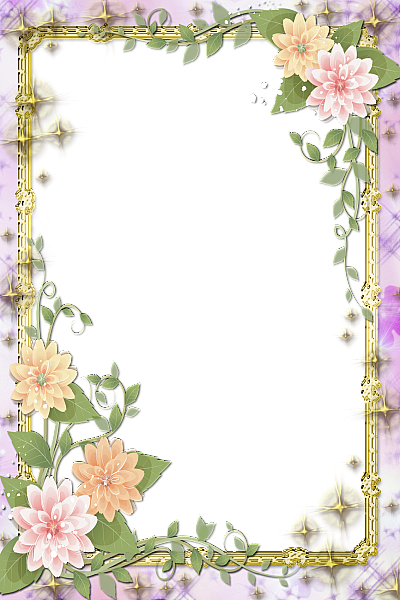 Transparent Flowers Frame | Gallery Yopriceville - High-Quality Images