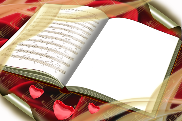 This png image - Transparent PNG Book Frame Romantico, is available for free download