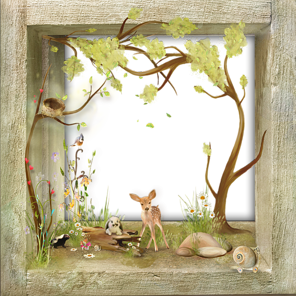This png image - Transparent Wooden Frame in Wild Style, is available for free download