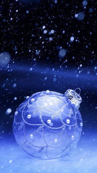 This jpeg image - Christmas Blue iPhone 7 Plus Wallpaper, is available for free download