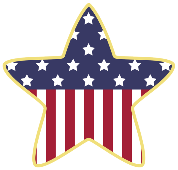 This png image - American Star Decoration PNG Clipart, is available for free download