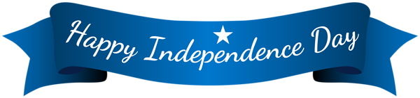 This png image - Happy Independence Day Blue Banner PNG Clip Art Image, is available for free download