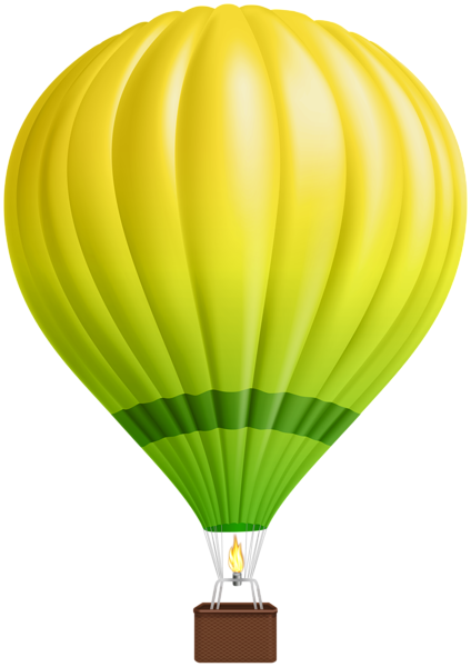 This png image - Yellow Green Hot Air Balloon PNG Clipart, is available for free download