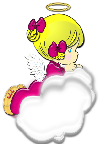 This png image - Angel on Cloud Clipart, is available for free download