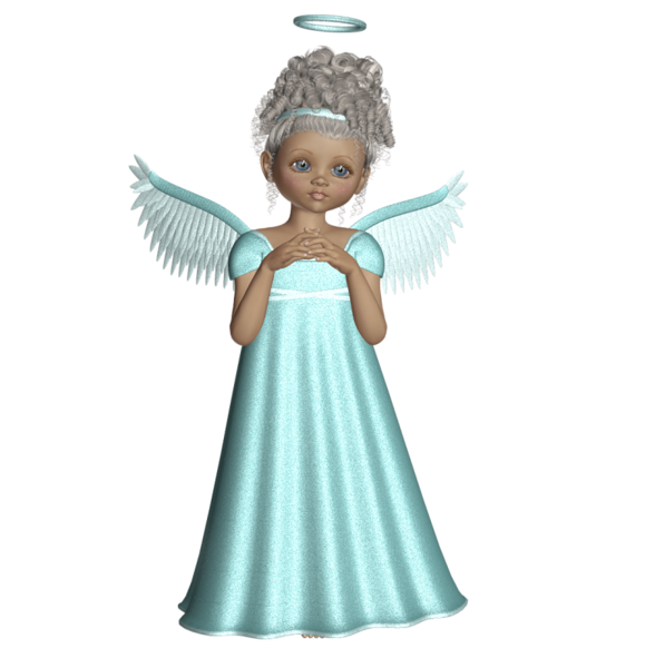 This png image - Cute 3D Angel with Light Green Dress PNG Picture, is available for free download