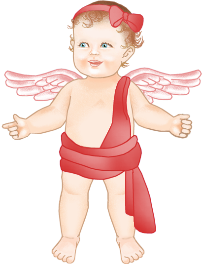 This png image - Red Baby Angel Clipart, is available for free download