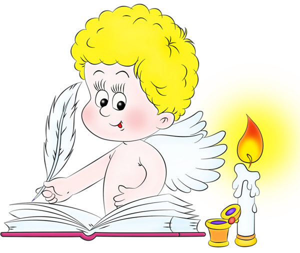 This png image - Writing Angel PNG Clipart Picture, is available for free download