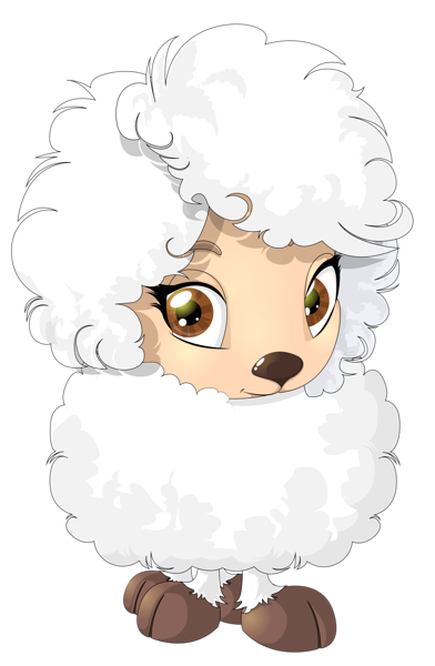 This png image - Cute Sheep PNG Clipart Picture, is available for free download