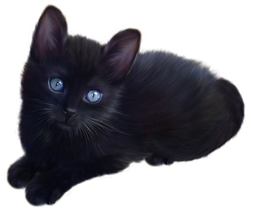 This png image - Little Black Cat Clipart, is available for free download