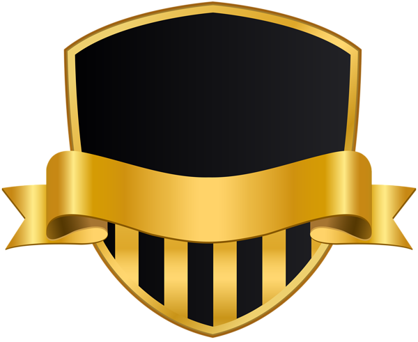 This png image - Badge with Banner Black PNG Clip Art Image, is available for free download