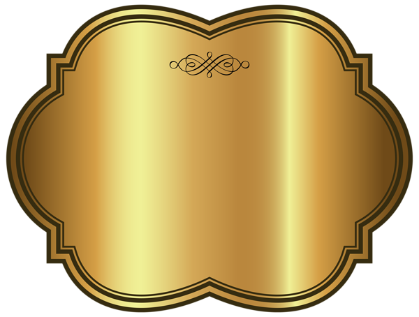 This png image - Golden Luxury Label Template Clipart Image, is available for free download