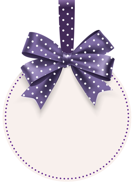 This png image - Round Label with Bow Template PNG Clip Art Image, is available for free download