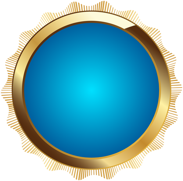 This png image - Seal Badge Blue PNG Transparent Clip Art, is available for free download