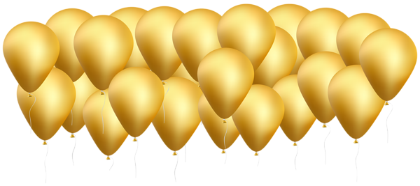 Gold Balloons PNG Clip Art Image | Gallery Yopriceville - High-Quality