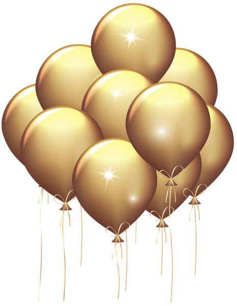 gold balloons clipart - photo #4