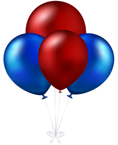 This png image - Red and Blue Balloons Transparent PNG Clip Art Image, is available for free download