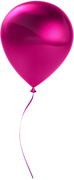 Single Pink Balloon Transparent Clip Art