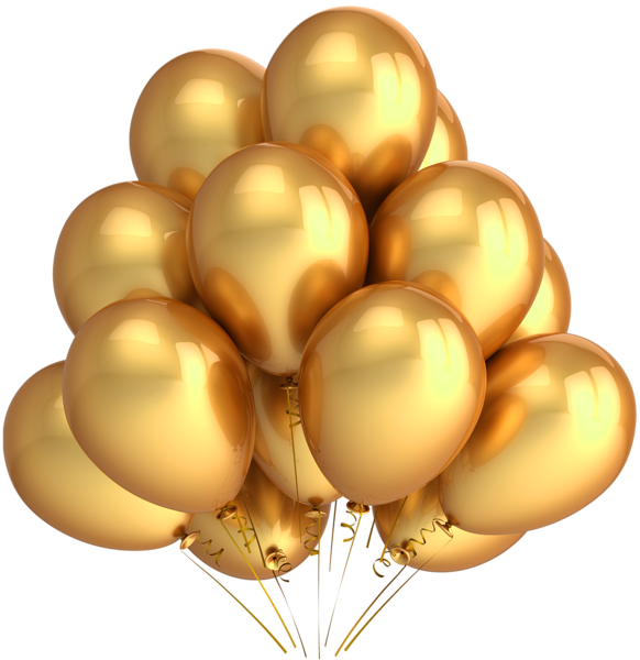 gold balloons clipart - photo #1