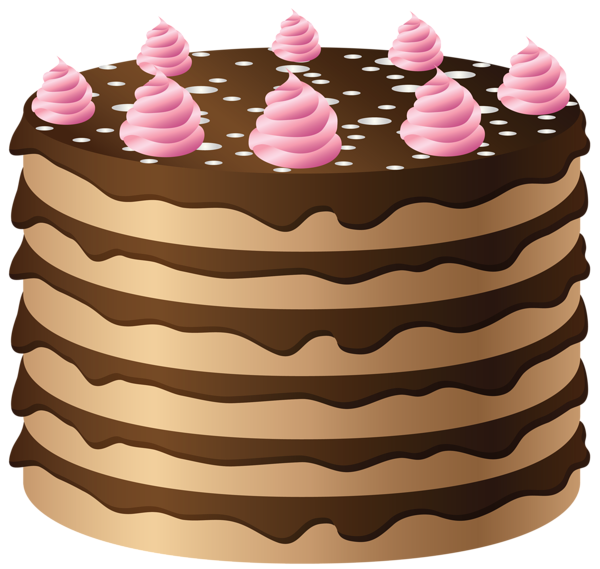 Chocolate Cake with Pink Cream PNG Clipart Gallery ...