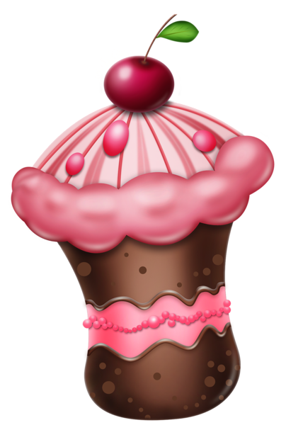 Small_Chocolate_Cake_with_Cherry_PNG_Clipart.png