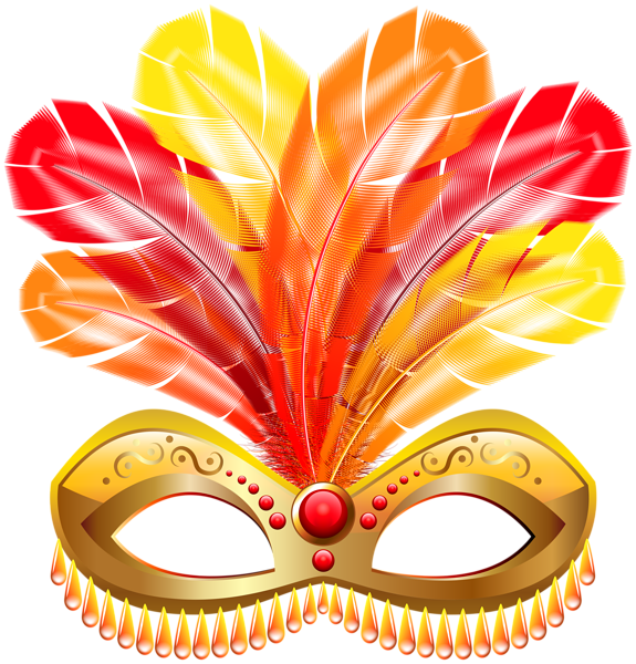 This png image - Gold Feather Carnival Mask PNG Clip Art Image, is available for free download