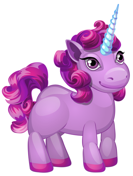 This png image - Cute Purple Pony PNG Clip Art Image, is available for free download