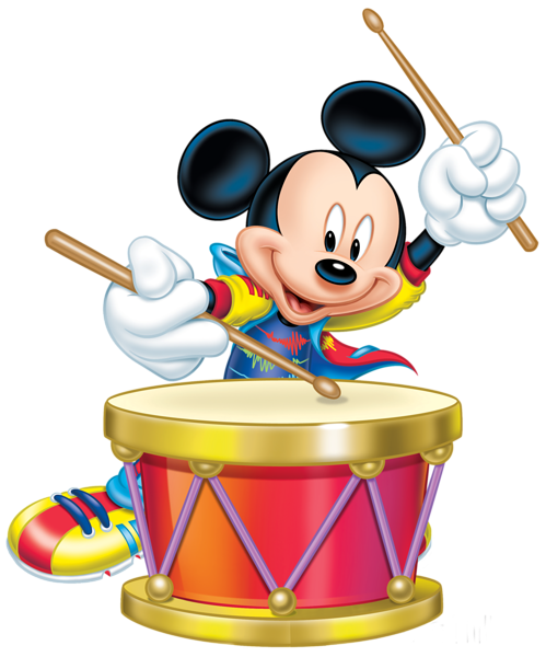 This png image - Mickey Mouse with Drum Transparent PNG Clip Art Image, is available for free download