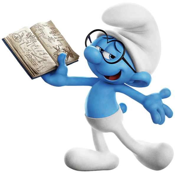 Smurf Brainy The Lost Village Transparent PNG Image