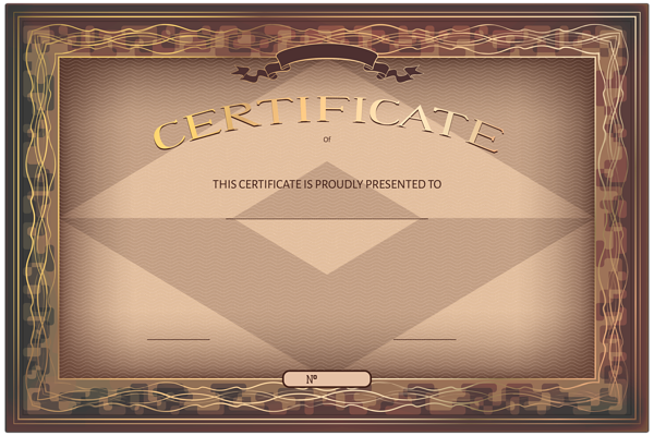 This png image - Brown Luxury Certificate Template PNG Image, is available for free download