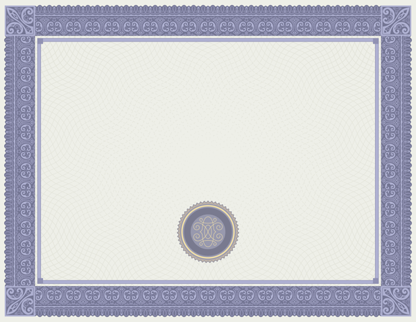 This png image - White and Blue Certificate Template PNG Image, is available for free download