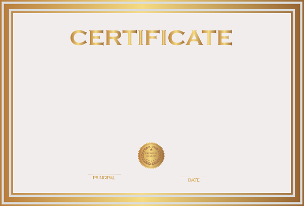 This png image - White and Gold Certificate Template PNG Image, is available for free download