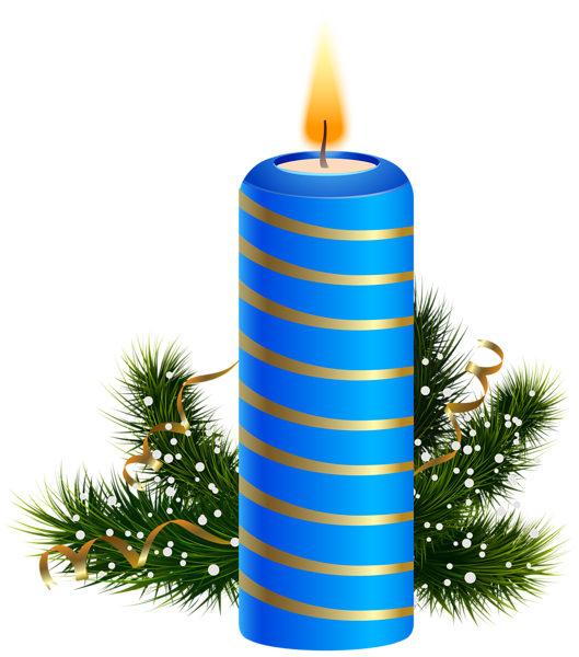 This png image - Blue Christmas Candle PNG Clipart Image, is available for free download
