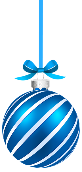 This png image - Blue Sriped Christmas Hanging Ball PNG Clipart Image, is available for free download