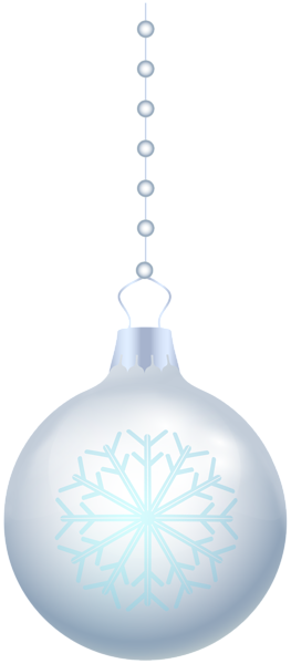 This png image - Christmas Ball White Hanging PNG Clipart, is available for free download